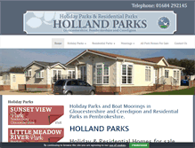 Tablet Screenshot of hollandparks.com